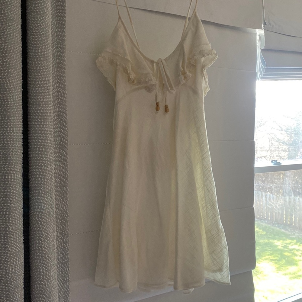 White flowy free people dress